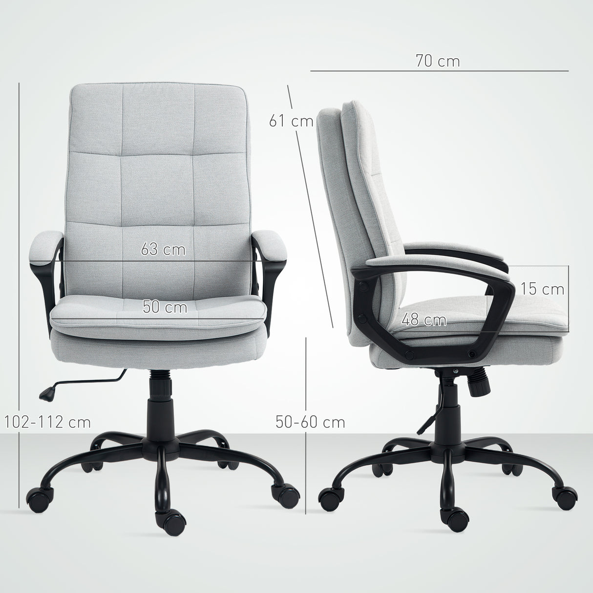 easycomfort easycomfort sedia da ufficio ergonomica con schienale alto altezza regolabile e dondolo grigio