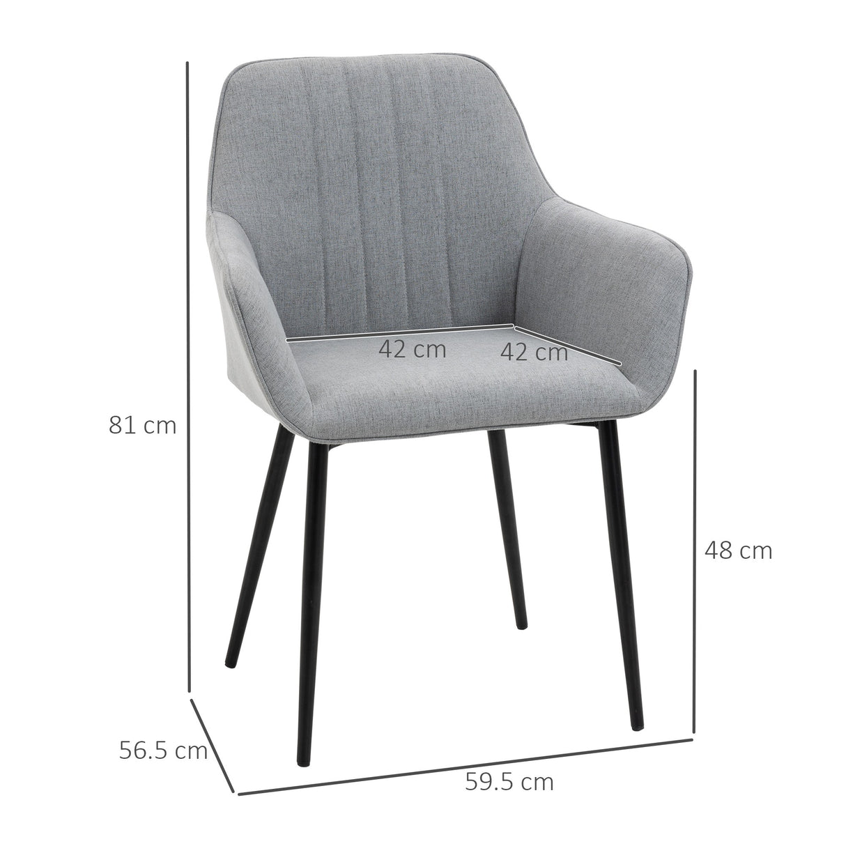 easycomfort easycomfort set 2 sedie da pranzo imbottite con rivestimento e schienale in lino e gambe in ferro stile scandinavo 59 5x56 5x81 cm grigio ean 8055776914855