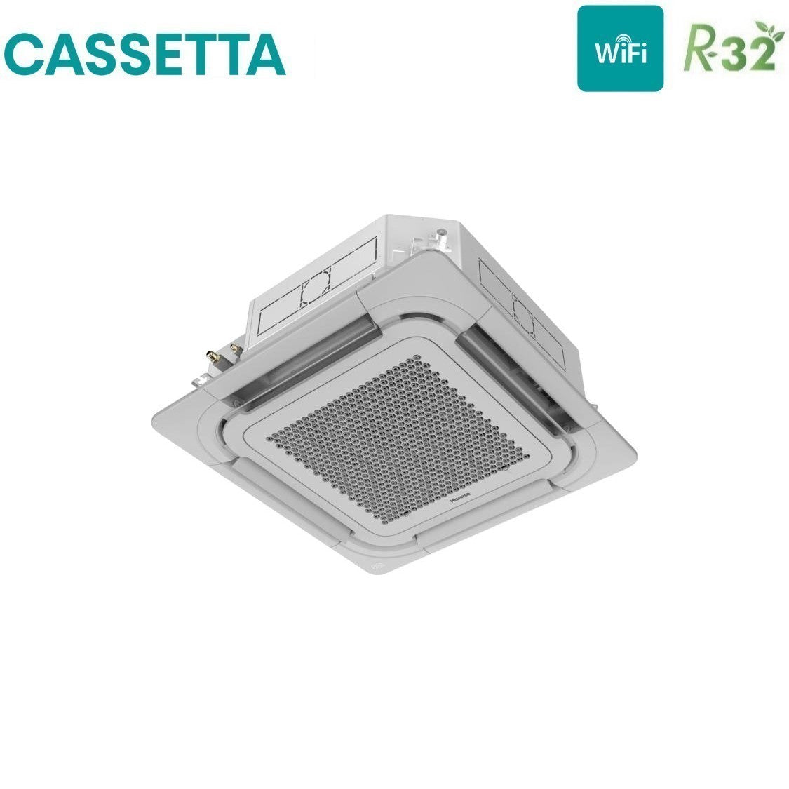 hisense condizionatore a cassetta hisense 60000 btu auc175ur4rkc8 r 32 wi fi optional trifase con pannello e telecomando