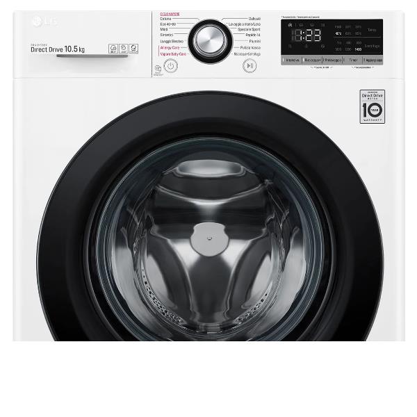 lavatrice a carico frontale lg 10 5 kg ai dd serie v3 f4wv310sae classe a a85xl60xp56 5 1400 giri lavaggio a vapore inverter direct drive