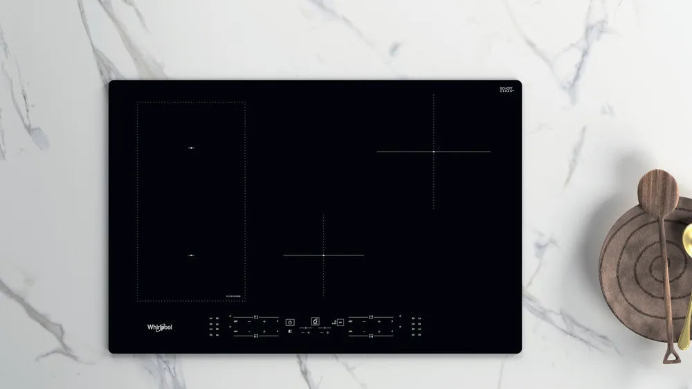 piano cottura a induzione whirlpool wlb2977ne 4 fuochi in vetro nero lxp 77x54 flexicook booster wl b2977 ne 38254