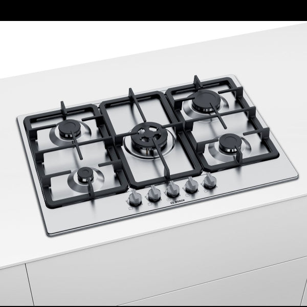 piano gas pgq7b5b90 5f 75cm inox