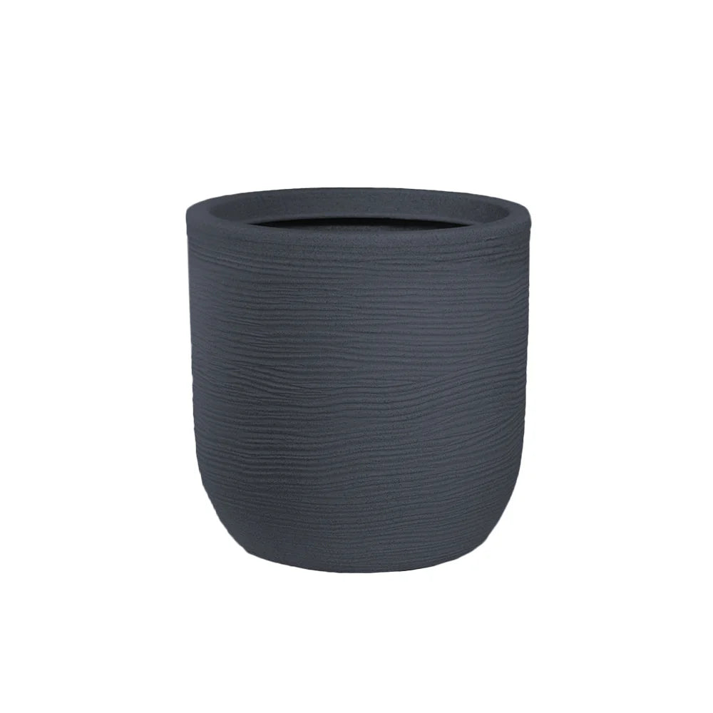 divina garden vaso in resina da esterno interno per piante cilindro di design d 35x34h raffaello grigio ean 8056157809005