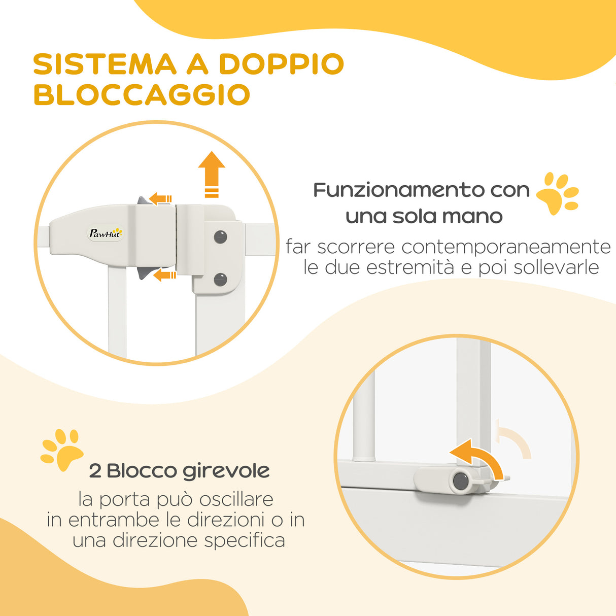 easycomfort easycomfort cancelletto per cani estensibile con 4 viti regolabili in metallo e plastica 74 100x78 cm bianco