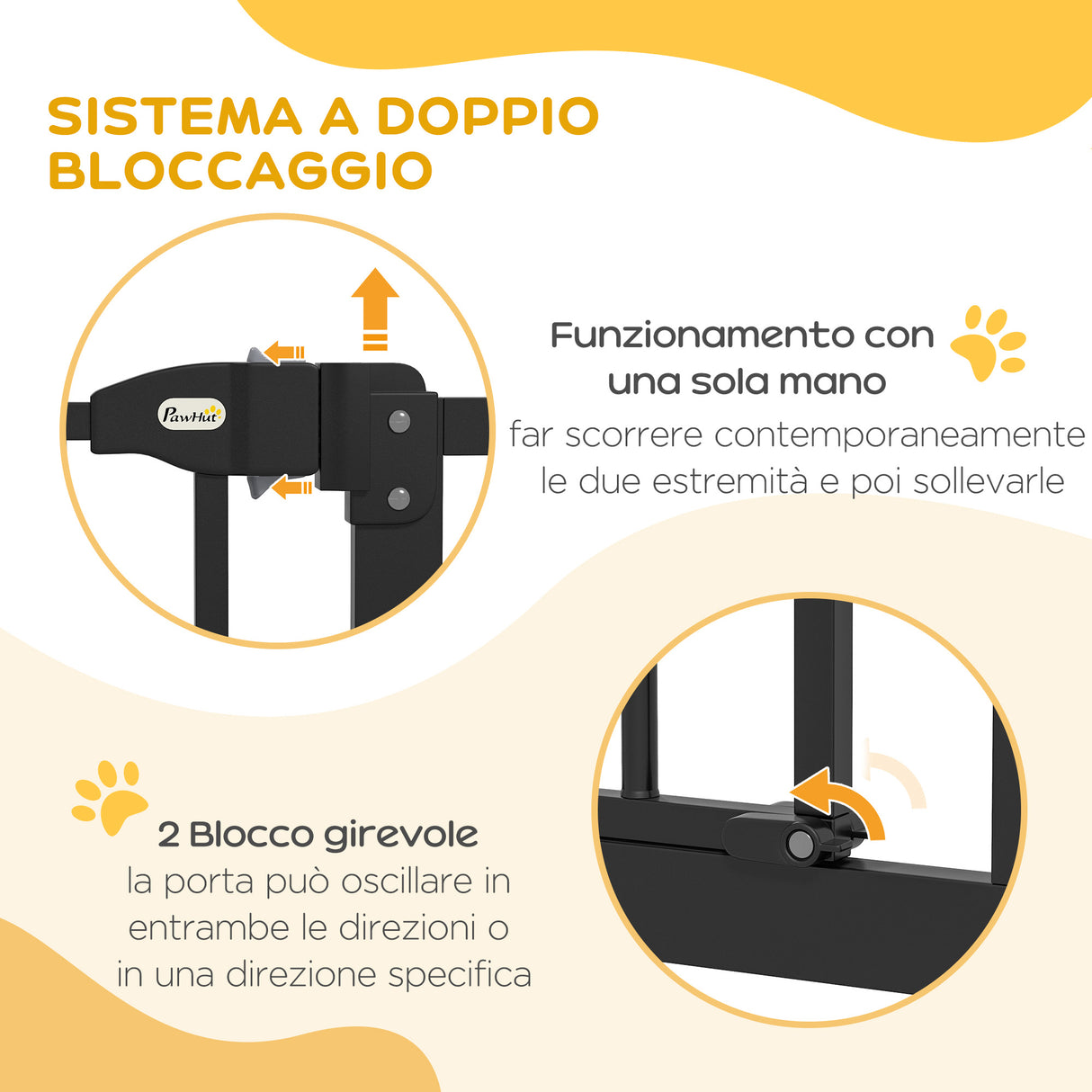 easycomfort easycomfort cancelletto per cani estensibile con 4 viti regolabili in metallo e plastica 74 100x78 cm nero