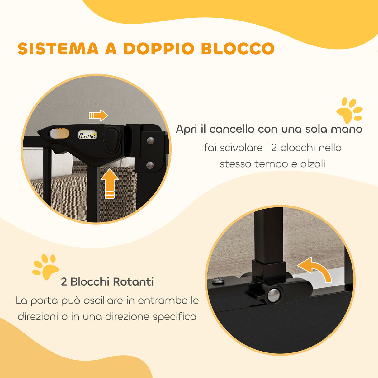 easycomfort easycomfort cancellino per cani a 2 estensioni con larghezza regolabile fino 100 cm e chiusura automatica nero