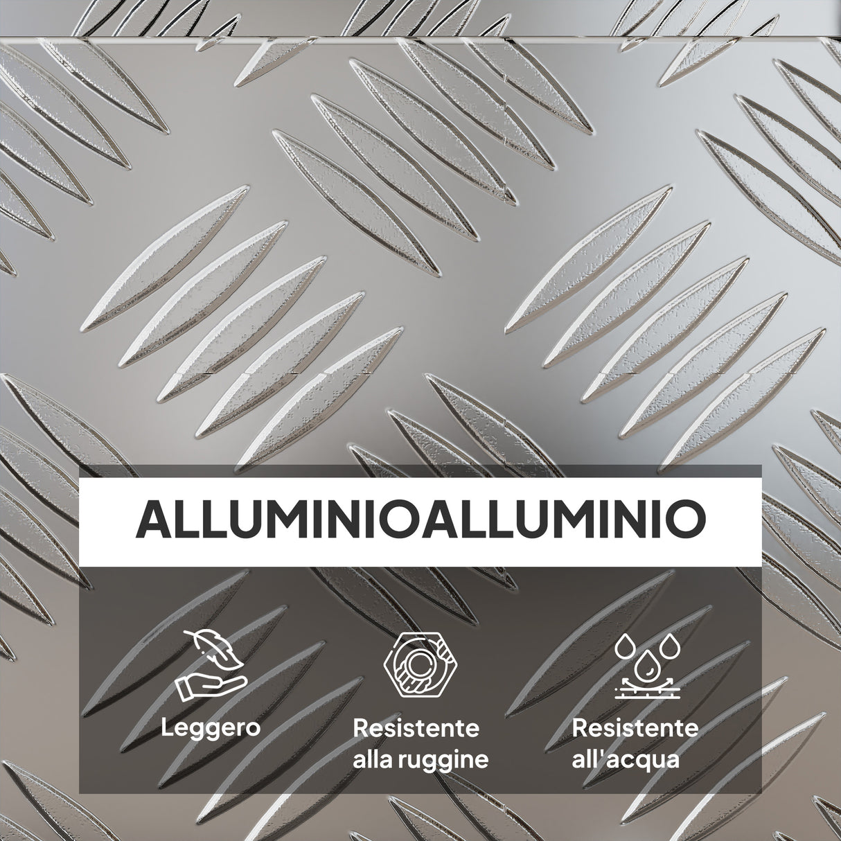 easycomfort easycomfort cassetta portautensili da 2 kg con chiusura a chiave in lamiera di alluminio 50x15 5x20 5 cm argento