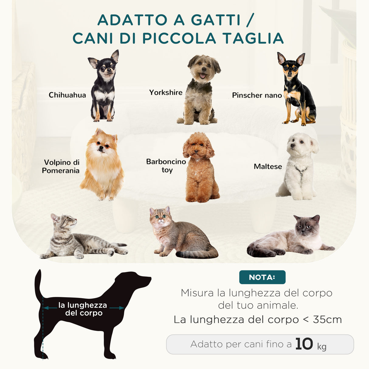 easycomfort easycomfort cuccia divanetto per cani e gatti sfoderabile in peluche con schienale 47x40x20 cm grigio