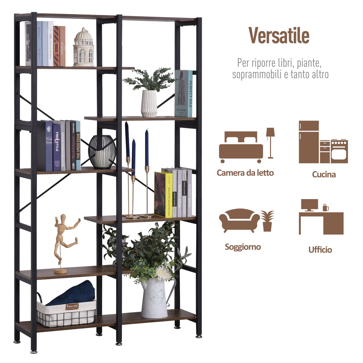 immagine-4-easycomfort-easycomfort-grande-scaffale-libreria-da-parete-in-legno-e-metallo-nero-con-6-ripiani-stile-vintage-industriale-100x30x182cm-ean-8055776912851