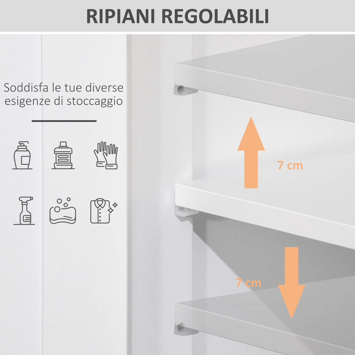 easycomfort easycomfort mobile bagno multiuso salvaspazio armadietto da bagno con armadietto 2 ante mensola e 2 cassetti regolabili 60x30x108 8cm bianco ean 8054144131023