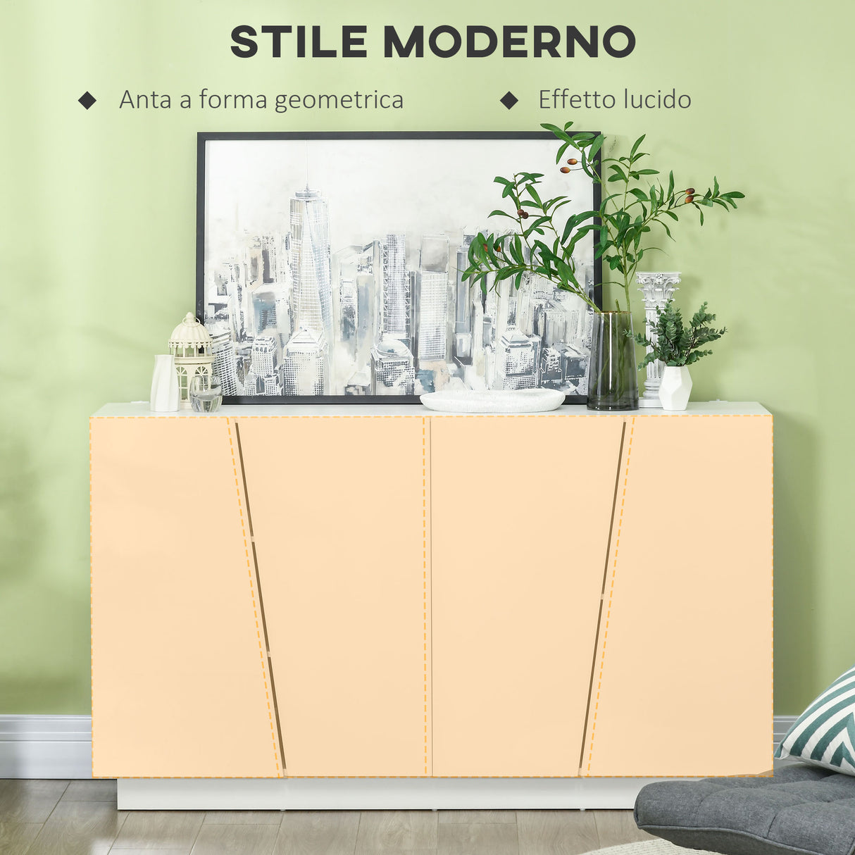 easycomfort easycomfort mobiletto multiuso in truciolato bianco a 5 livelli con ripiano regolabile su 3 livelli 150x40x88 cm