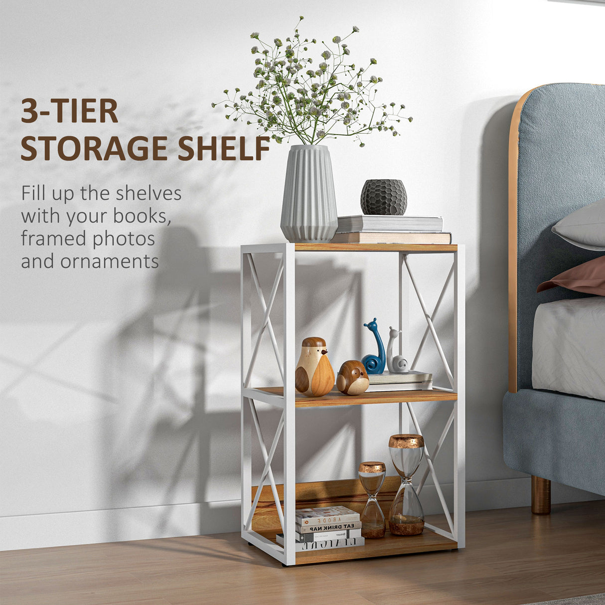 easycomfort easycomfort mobiletto scaffale per soggiorno cucina bagno 3 ripiani salvaspazio legno 40x35x72 5cm ean 8054111845403