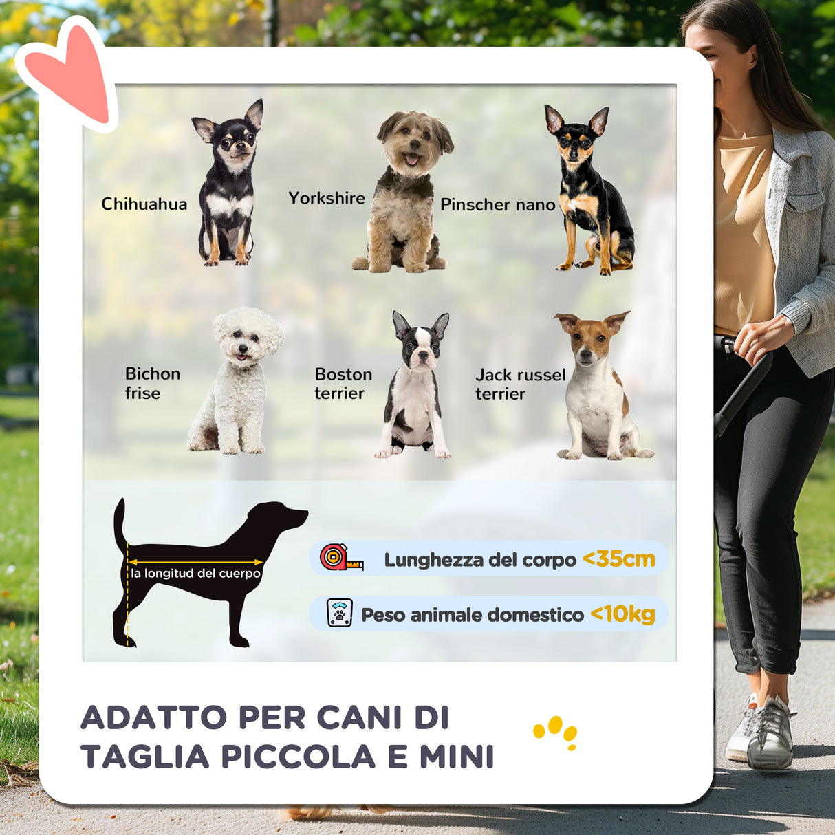 easycomfort easycomfort passeggino per cani pieghevole con cestino e portabicchiere peso max 10 kg 75x45x97cm nero