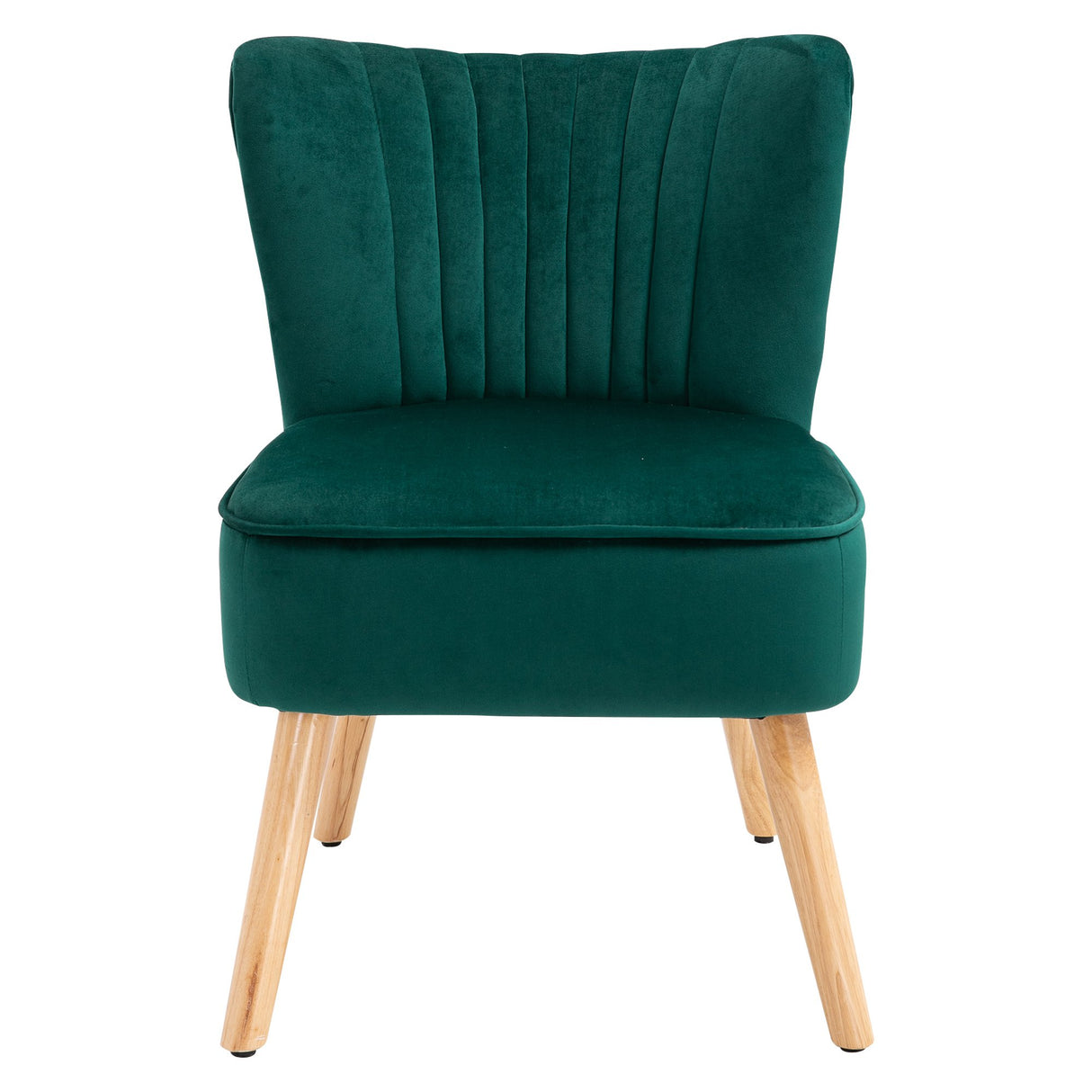 easycomfort easycomfort poltroncina stile nordico dal design ergonomico in legno e velluto verde per casa e soggiorno 57 x 68 x 76 cm ean 8055776914923