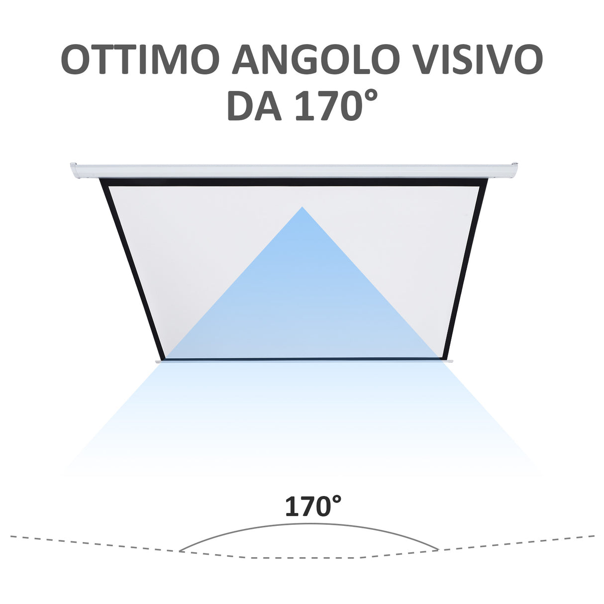 easycomfort easycomfort schermo per proiettore 100 pollici formato 43 regolabile con telecomando schermo di proiezione motorizzato compatto 203x152 cm bianco ean 8054144130989