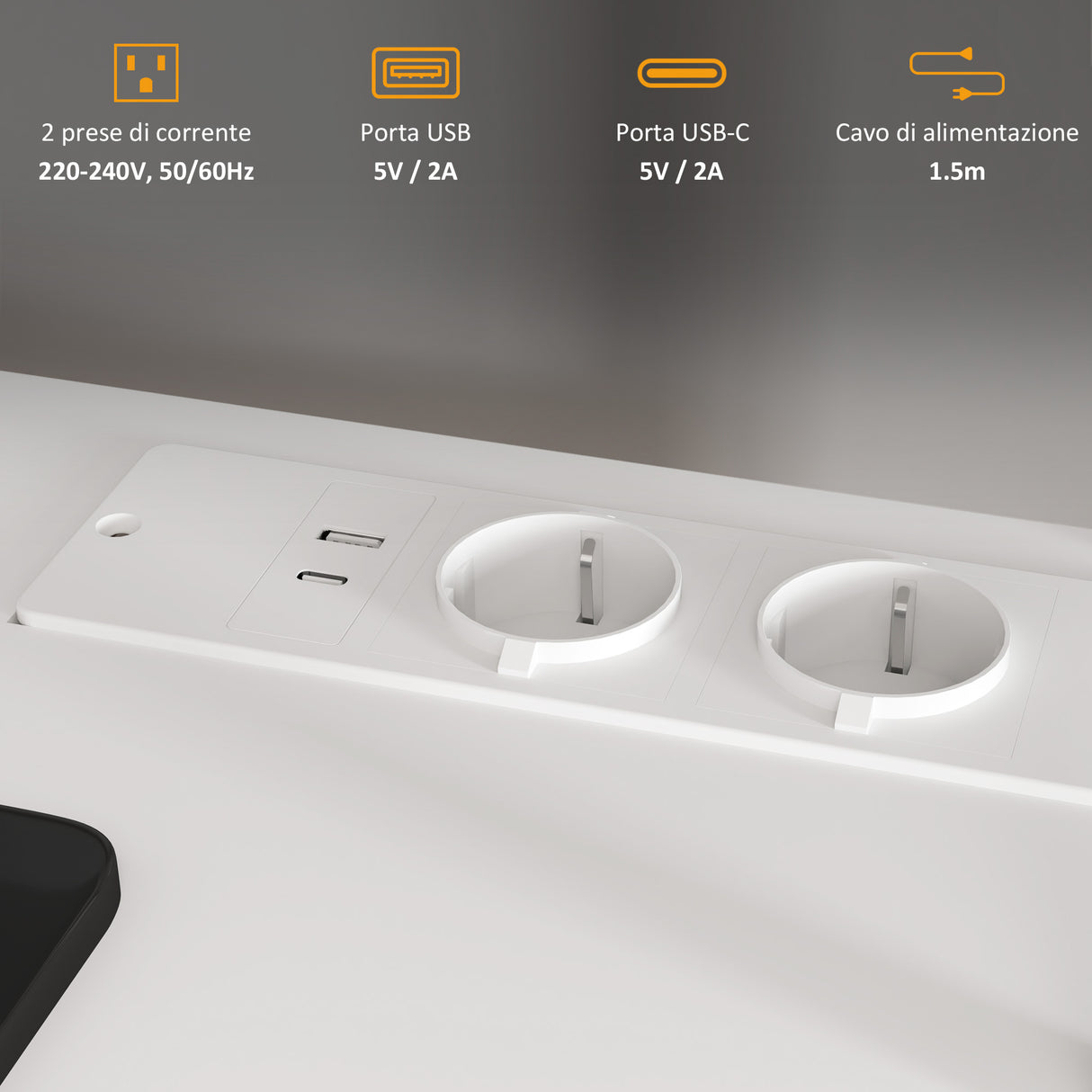 easycomfort easycomfort scrivania ufficio con 2 tavoli 4 ripiani 3 cassetti e supporto per monitor in legno 138 5x90x92 cm bianco