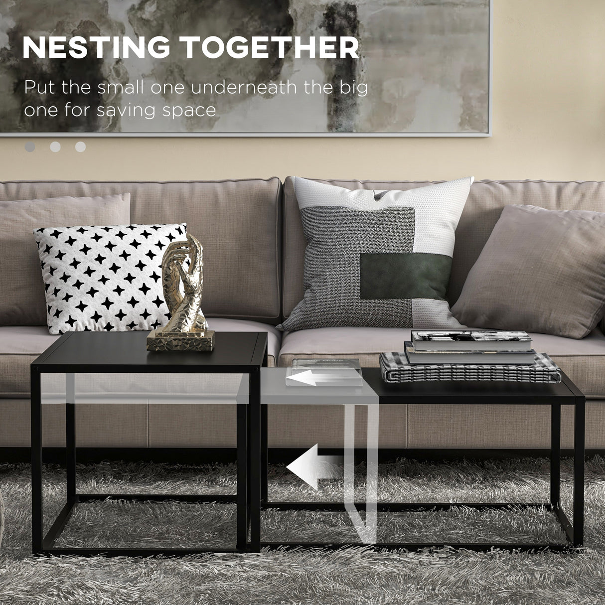 immagine-4-easycomfort-easycomfort-set-2-tavolini-da-salotto-moderni-impilabili-con-telaio-in-acciaio-nero