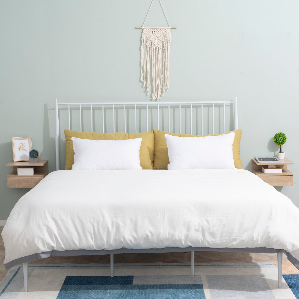 immagine-4-easycomfort-easycomfort-set-da-2-comodini-sospesi-per-camera-da-letto-con-cassetto-e-mensola-superiore-in-legno-35x32x22-5cm