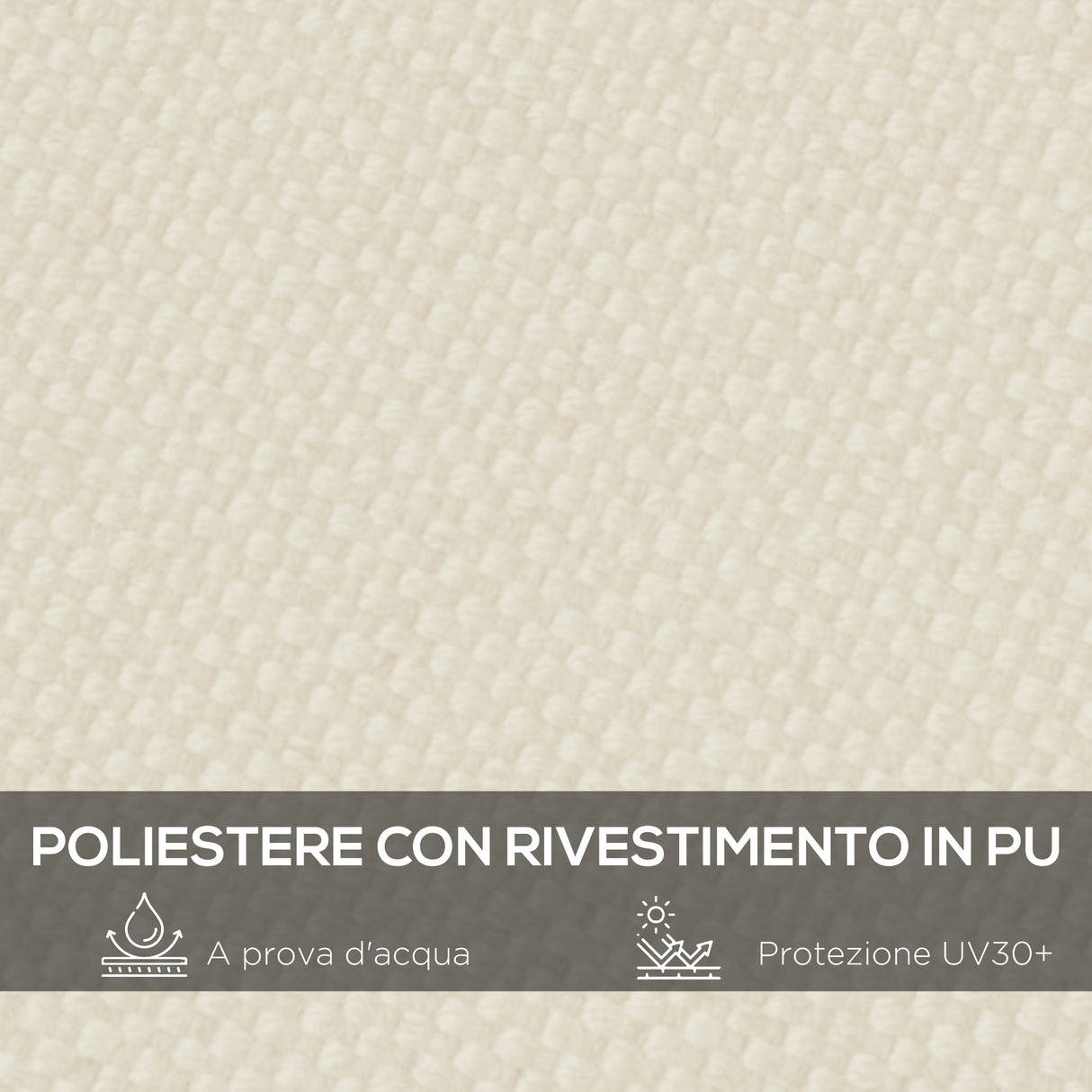 easycomfort easycomfort telo copertura per gazebo pergola 3x3 m in poliestere con 16 fori di drenaggio 297x297 cm beige