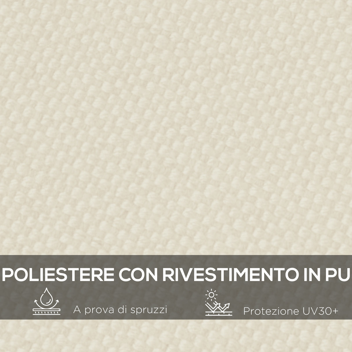 easycomfort easycomfort telo di ricambio per pergola da giardino 2 5x3 m con 8 fori di drenaggio in poliestere 297x243 cm beige