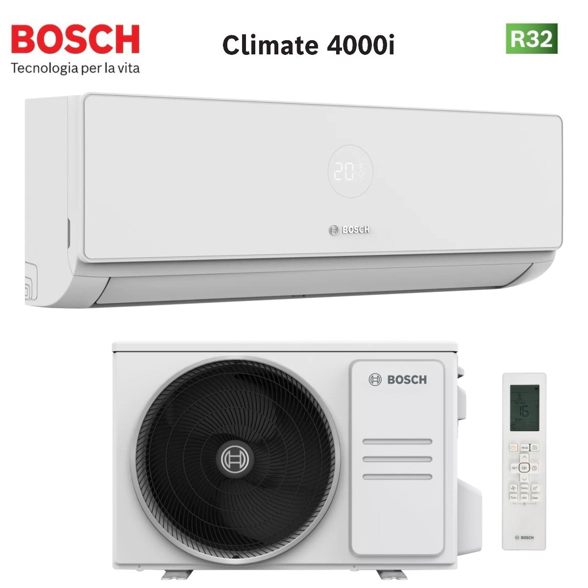 junkers bosch condizionatore bosch climate 4000i 12000 btu cl4000i set 35 we r 32 wi fi optional