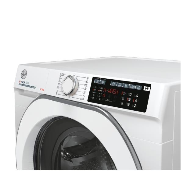 lavatrice a carico frontale hoover hw 48amc 1 s 8 kg classe a a85xl60xp53 1400 giri sistema power care eco power motor ciclo igienizzante