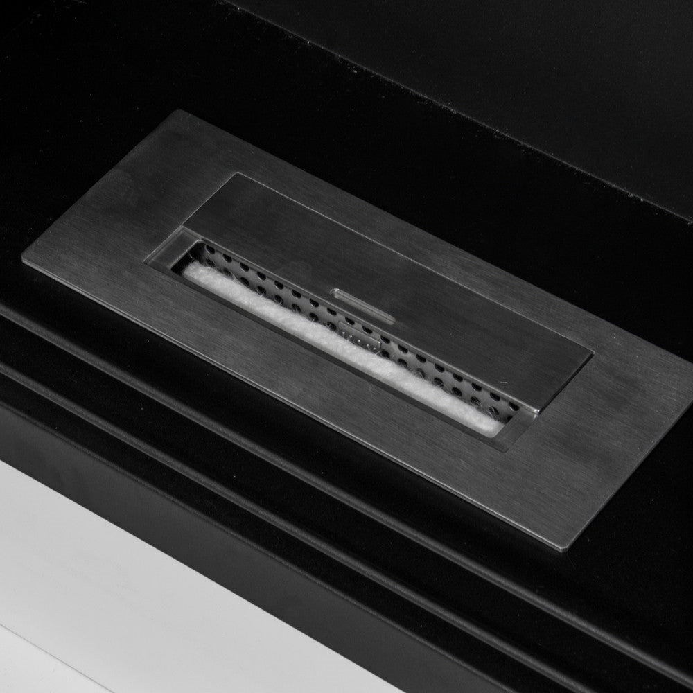 camino a bioetanolo biocamino da terra cambridge in legno bianco 110x37x102h