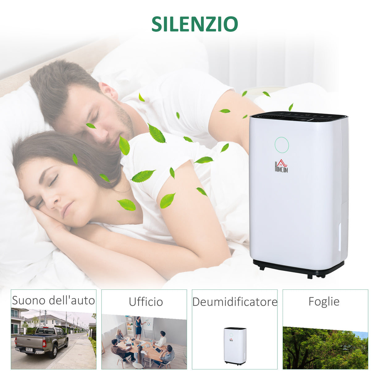 easycomfort deumidificatore da 25l 3 modalita e 2 velocita timer 24h design silenzioso 33.5x23x57cm bianco