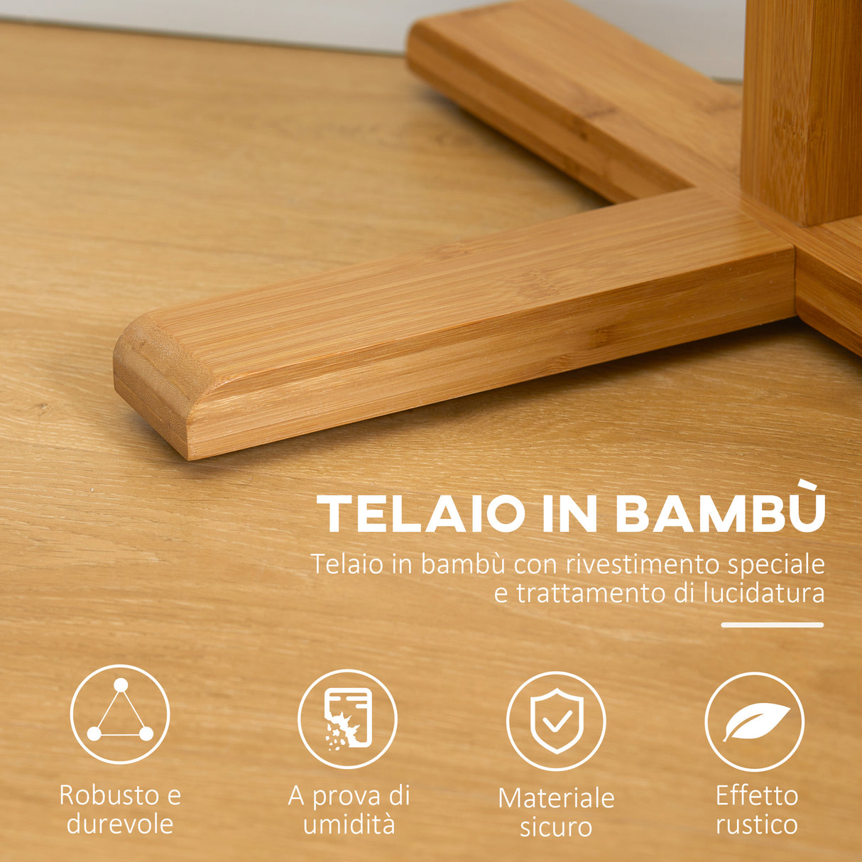 easycomfort easycomfort appendi abiti da terra in legno di bambu con 8 ganci e base a x 49 5x 49 5x 178cm naturale