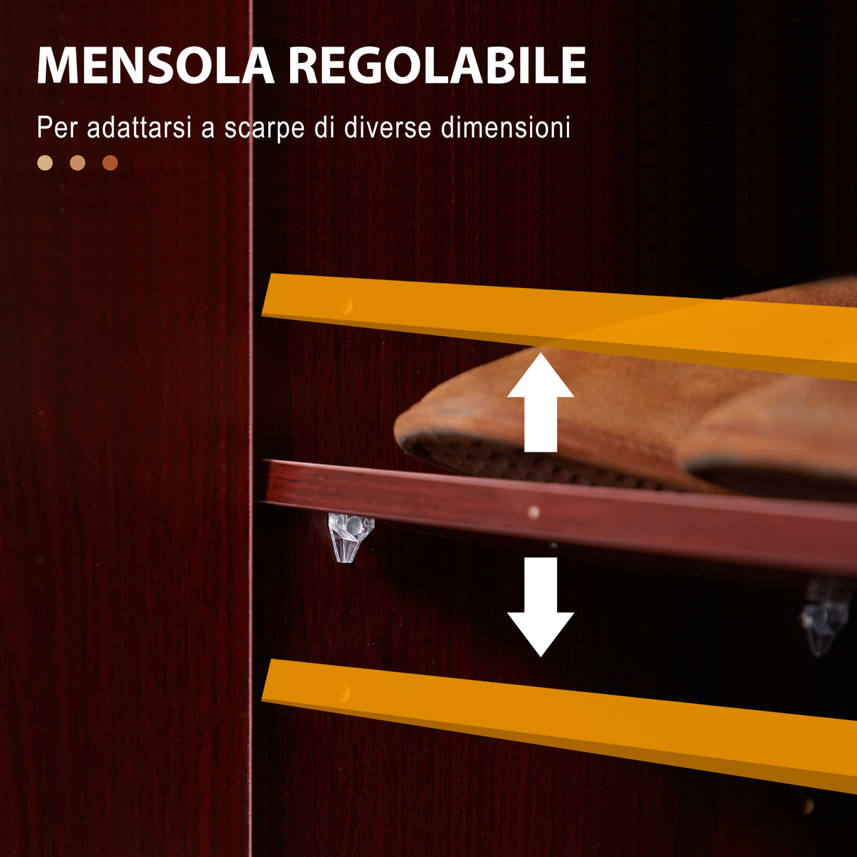 easycomfort easycomfort armadio scarpiera moderno e salvaspazio in legno per 12 paia con 4 ripiani aperti 83x30x90 cm color caffe