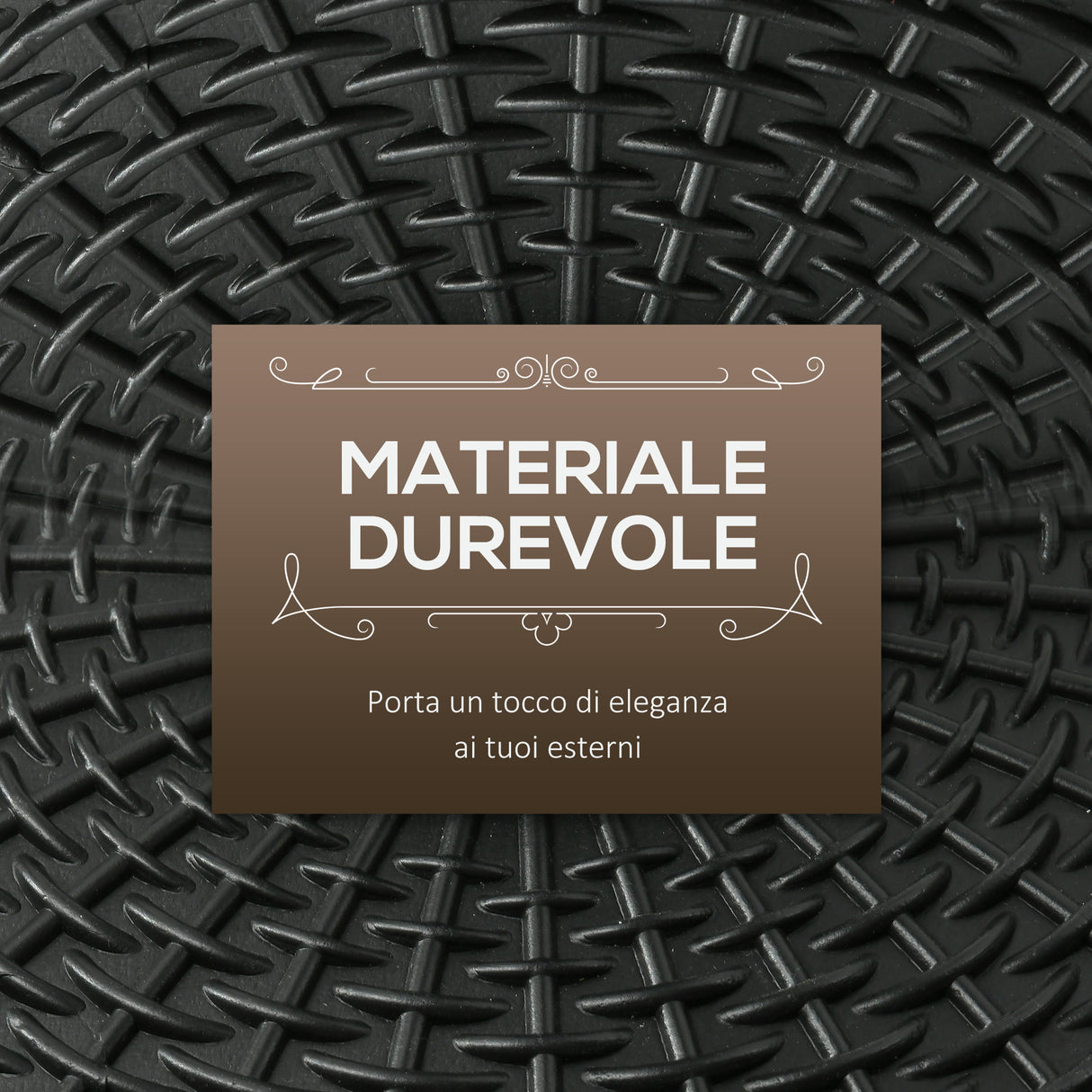 easycomfort easycomfort base per ombrellone rotonda effetto rattan da 12 5kg supporto per pali da 38mm e 48mm 44 5 cm nero