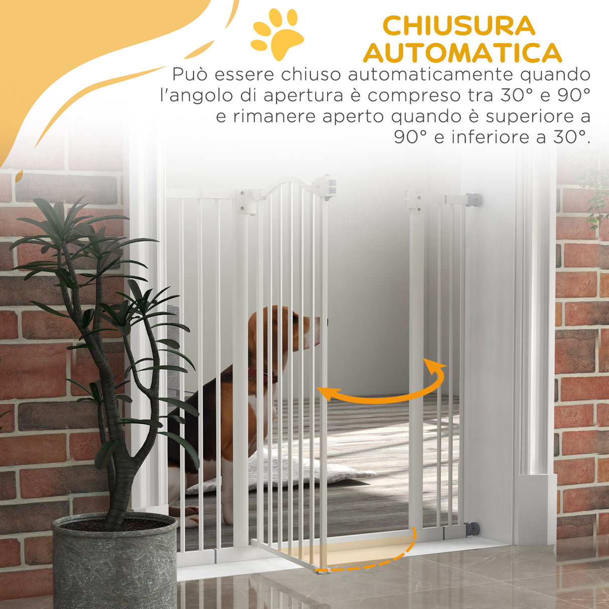 easycomfort easycomfort cancelletto per cani estensibile con 4 viti regolabili in metallo e plastica 74 100x94 cm bianco