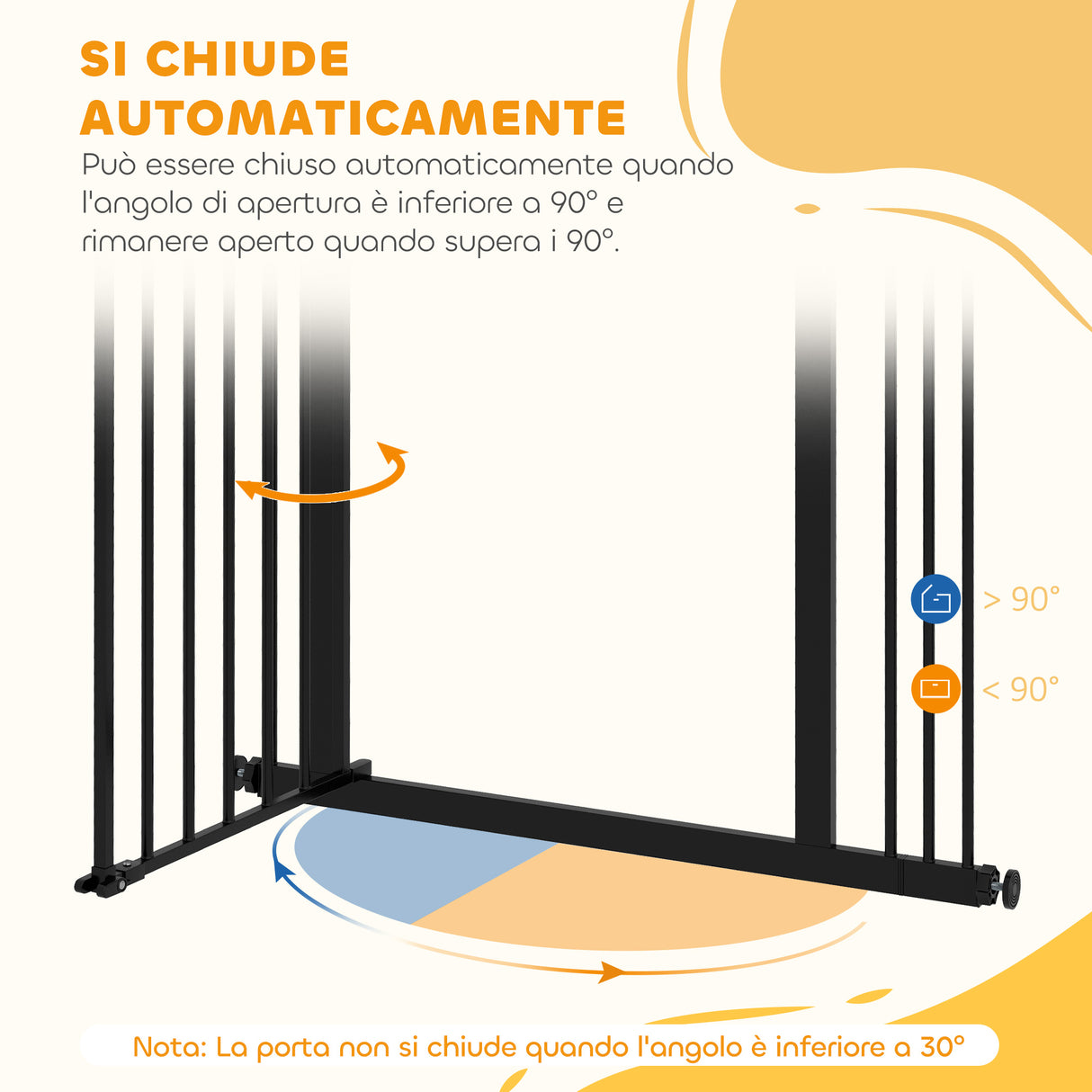 easycomfort easycomfort cancellino per cani a 2 estensioni con larghezza regolabile fino 100 cm e chiusura automatica nero