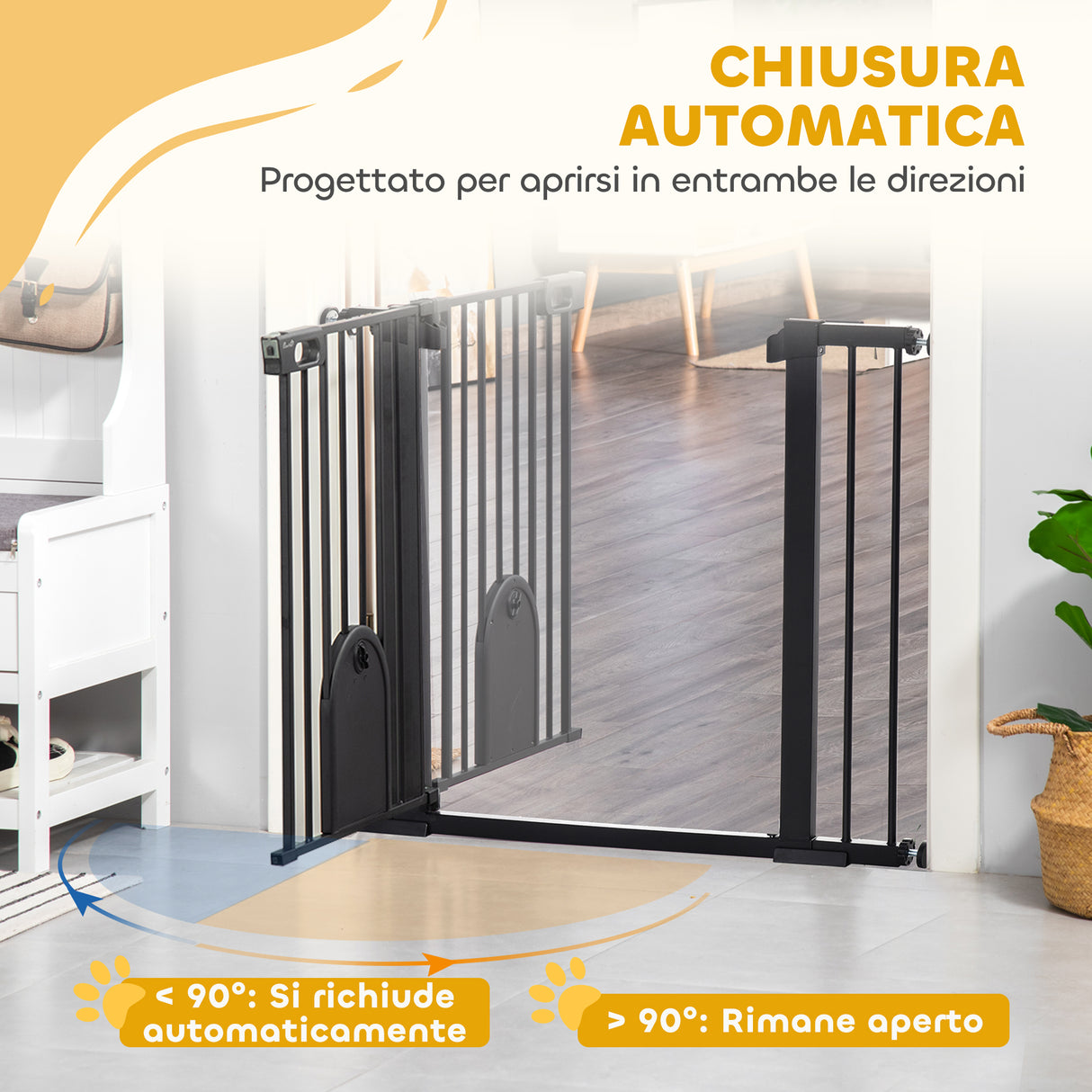 easycomfort easycomfort cancellino per cani regolabile con porta piccola e chiusura automatica 75 103x76cm nero
