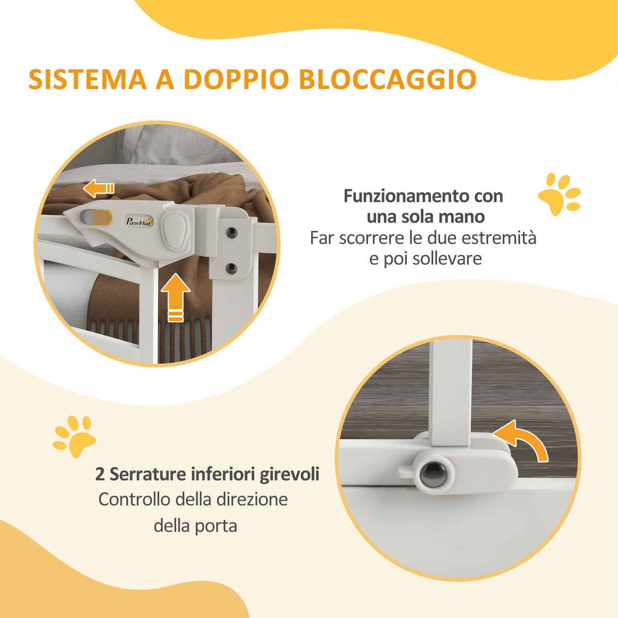 easycomfort easycomfort cancellino per cani taglia piccola e media con chiusura automatica in acciaio e pa 74 100x76 cm bianco
