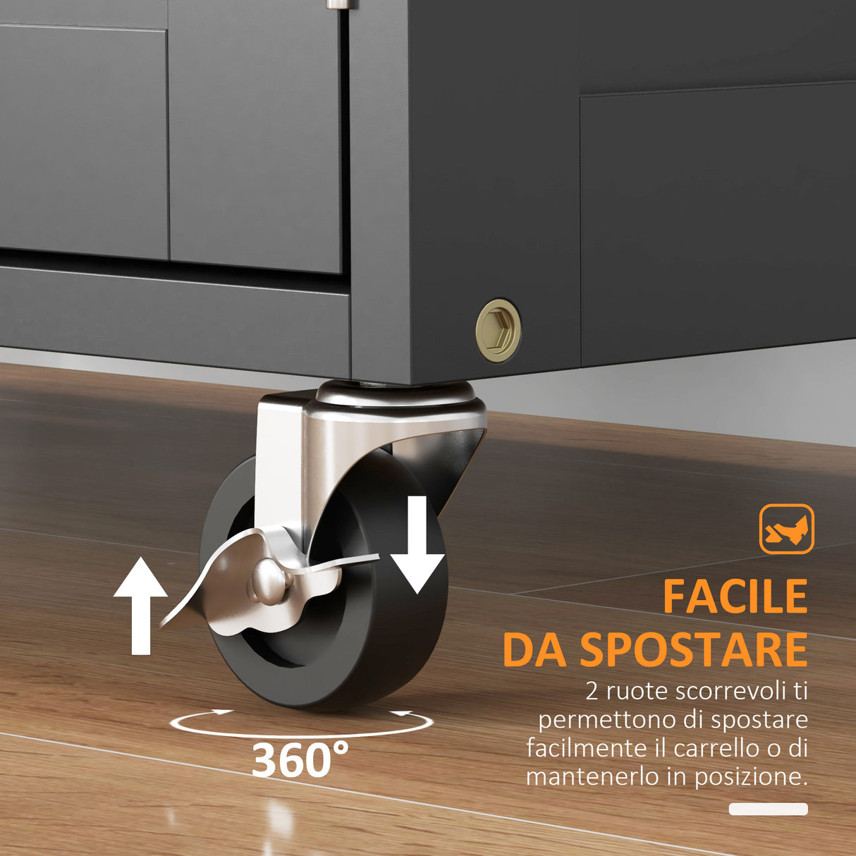 easycomfort easycomfort carrello da cucina in legno con portabottiglie 3 ante e cassetto 67x37x87 cm nero e rovere