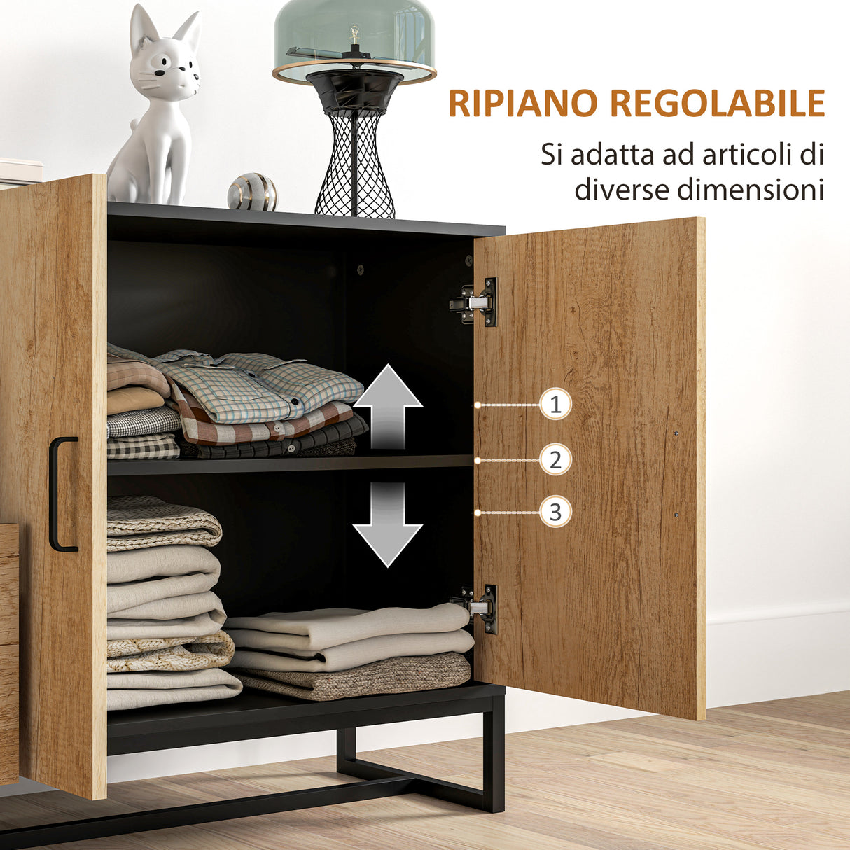 easycomfort easycomfort credenza moderna con 3 cassetti e un armadietto cucina 2 ante soft close con ripiano regolabile