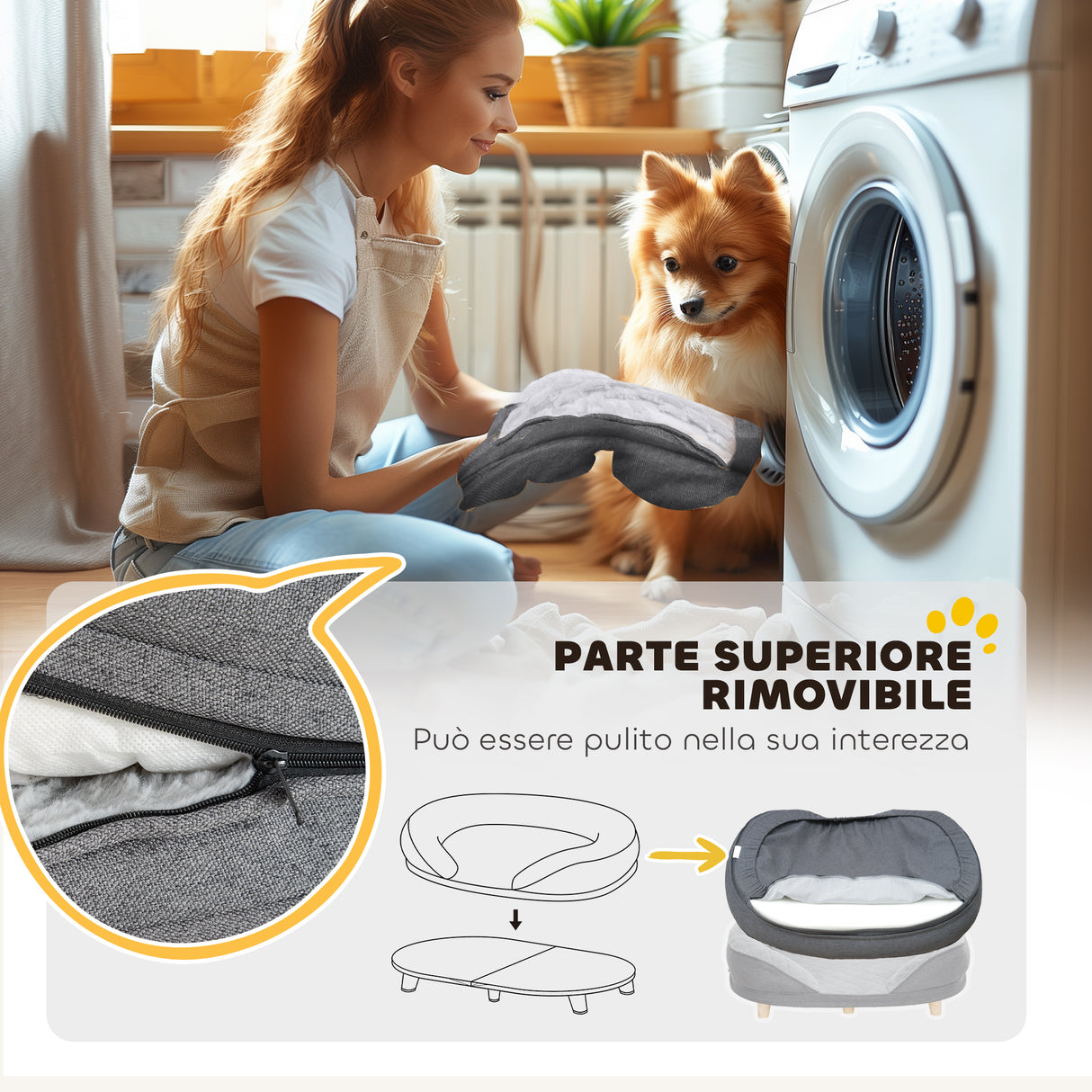 easycomfort easycomfort cuccia divano per cani con imbottitura lettino per cani taglia grande e media fino 25kg 90x78x25cm grigio