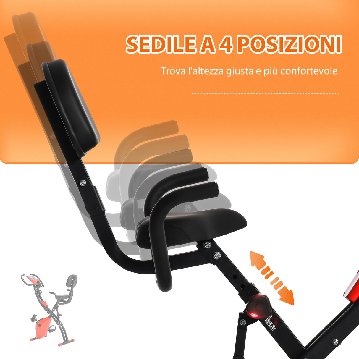 easycomfort easycomfort cyclette pieghevole 2 in 1 resistenza magnetica regolabile 8 livelli bici da fitness con sensore di frequenza cardiaca elastici per braccia schermo lcd rosso