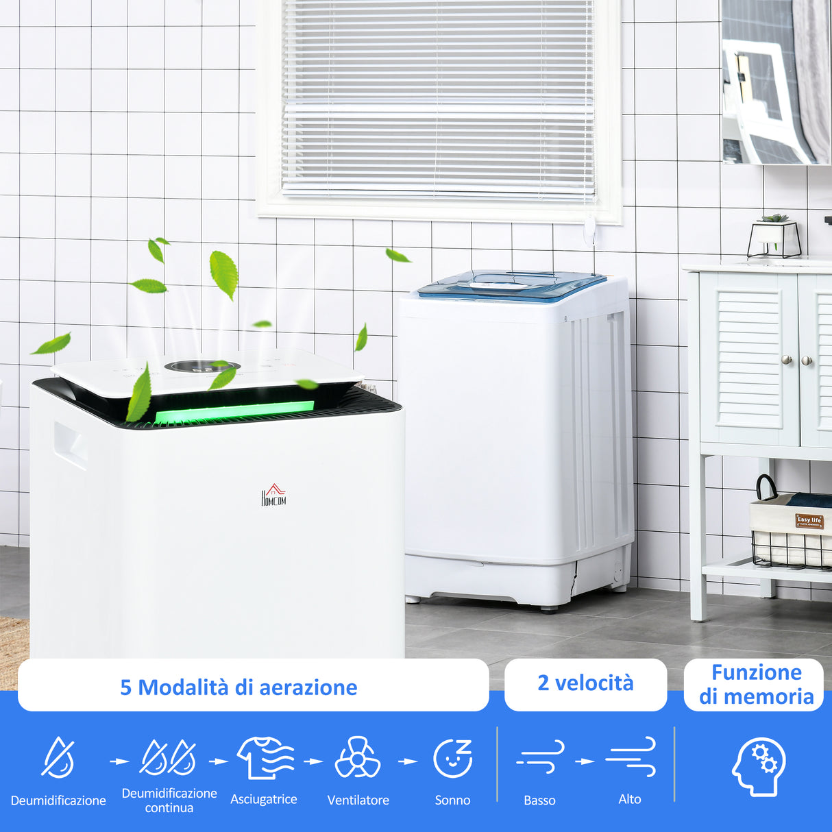 easycomfort easycomfort deumidificatore da 12l in abs con 5 modalita 2 velocita e timer da 24h 25x25x50 5 cm bianco e nero
