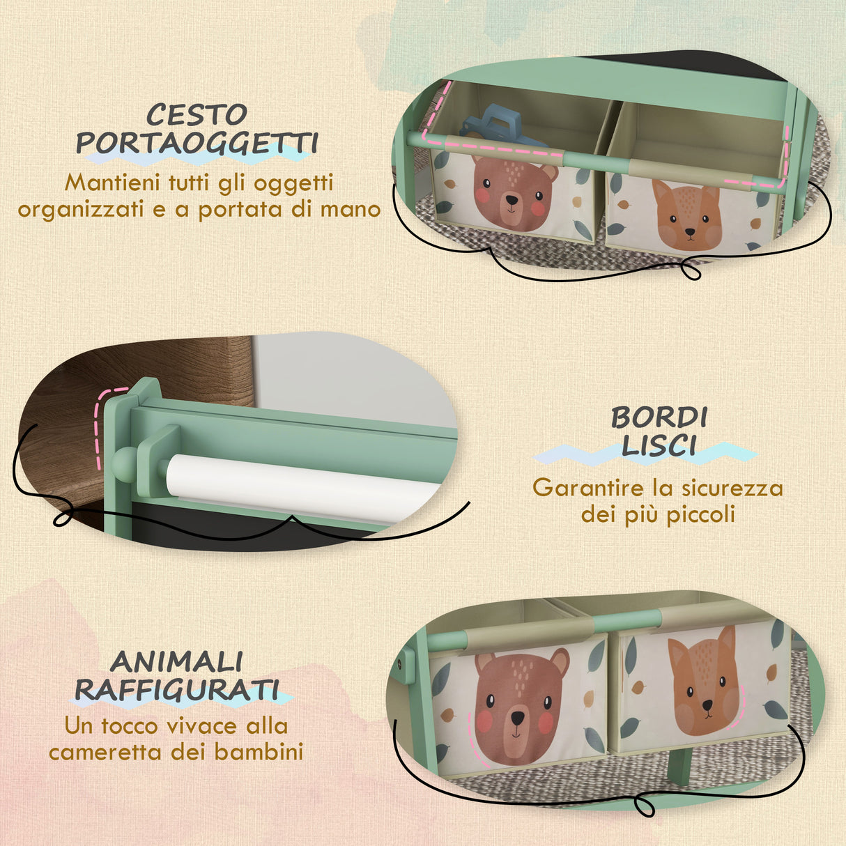 easycomfort easycomfort lavagna per bambini con cavalletto 3 in 1 e 2 contenitori eta 3 8 anni 54x46 5x93cm verde