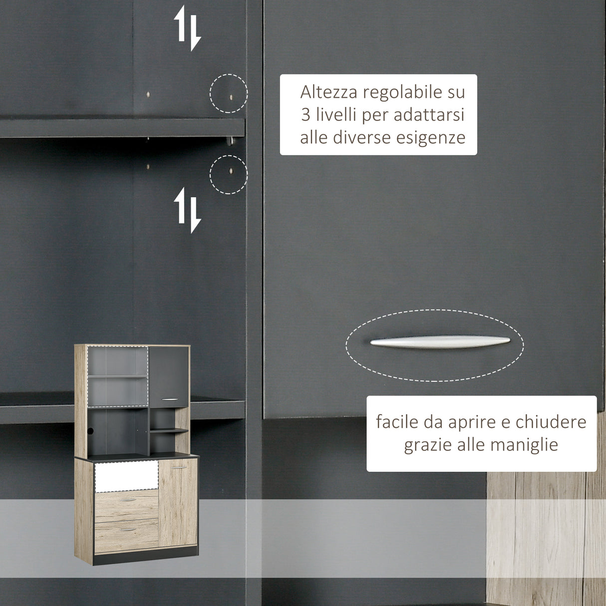 immagine-5-easycomfort-easycomfort-mobile-cucina-credenza-moderna-salvaspazio-con-2-armadietti-3-cassetti-3-ripiani-legno-90-x-39-x-169cm-colore-grigio-rovere-chiaro