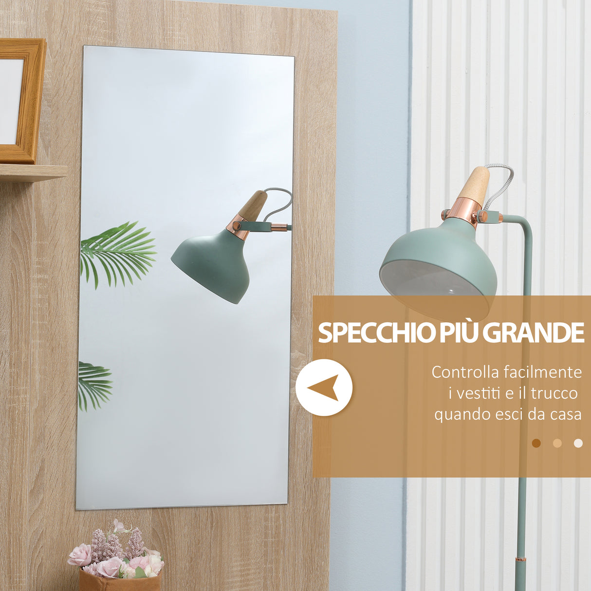 easycomfort easycomfort mobile da ingresso 4 in 1 in truciolato con specchio ganci e ripiani regolabili interni 145x29x184 cm