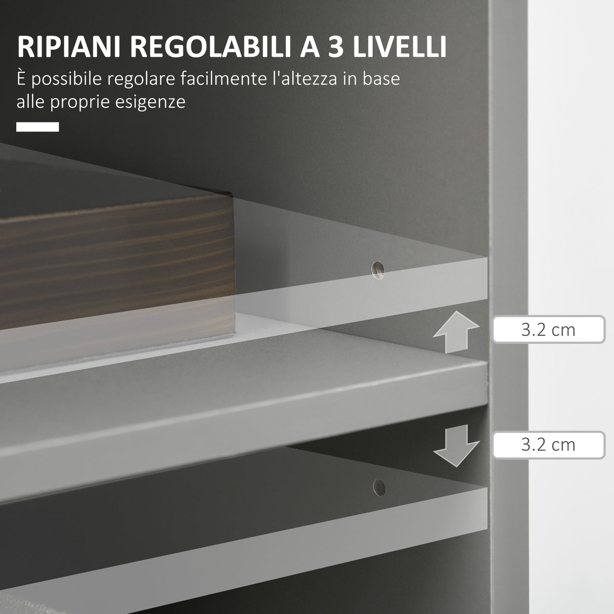 immagine-5-easycomfort-easycomfort-mobile-multiuso-in-truciolato-e-metallo-con-2-ripiani-aperti-e-armadietto-a-3-livelli-40x38x170cm-grigio-e-color-rovere