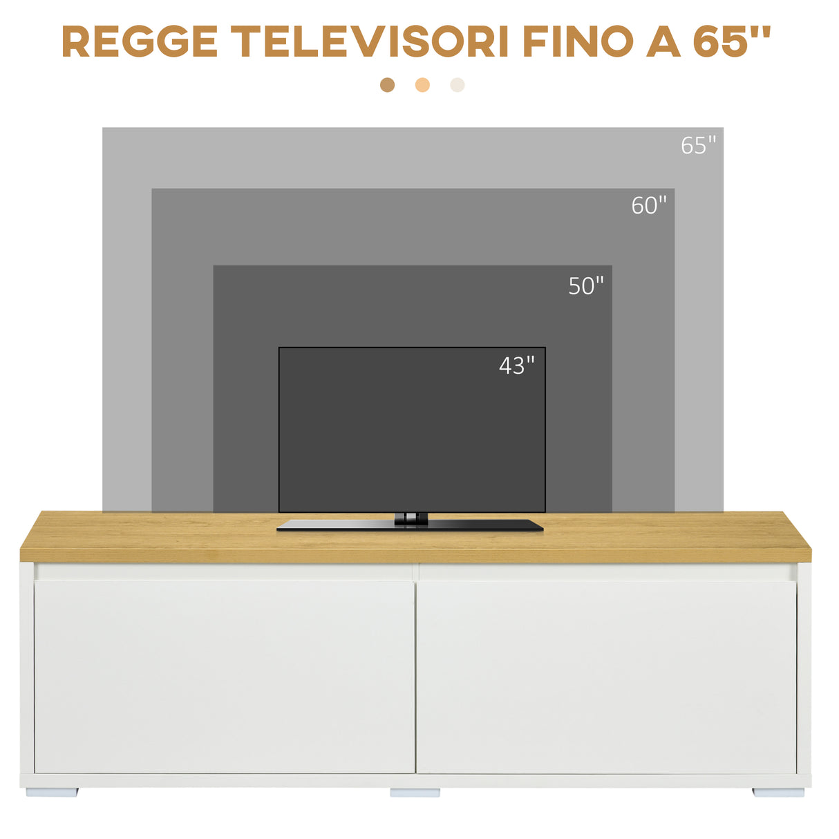 immagine-5-easycomfort-easycomfort-mobile-porta-tv-fino-a-65-con-armadietti-e-ante-a-ribalta-in-truciolato-140x37x45cm-bianco-e-color-legno