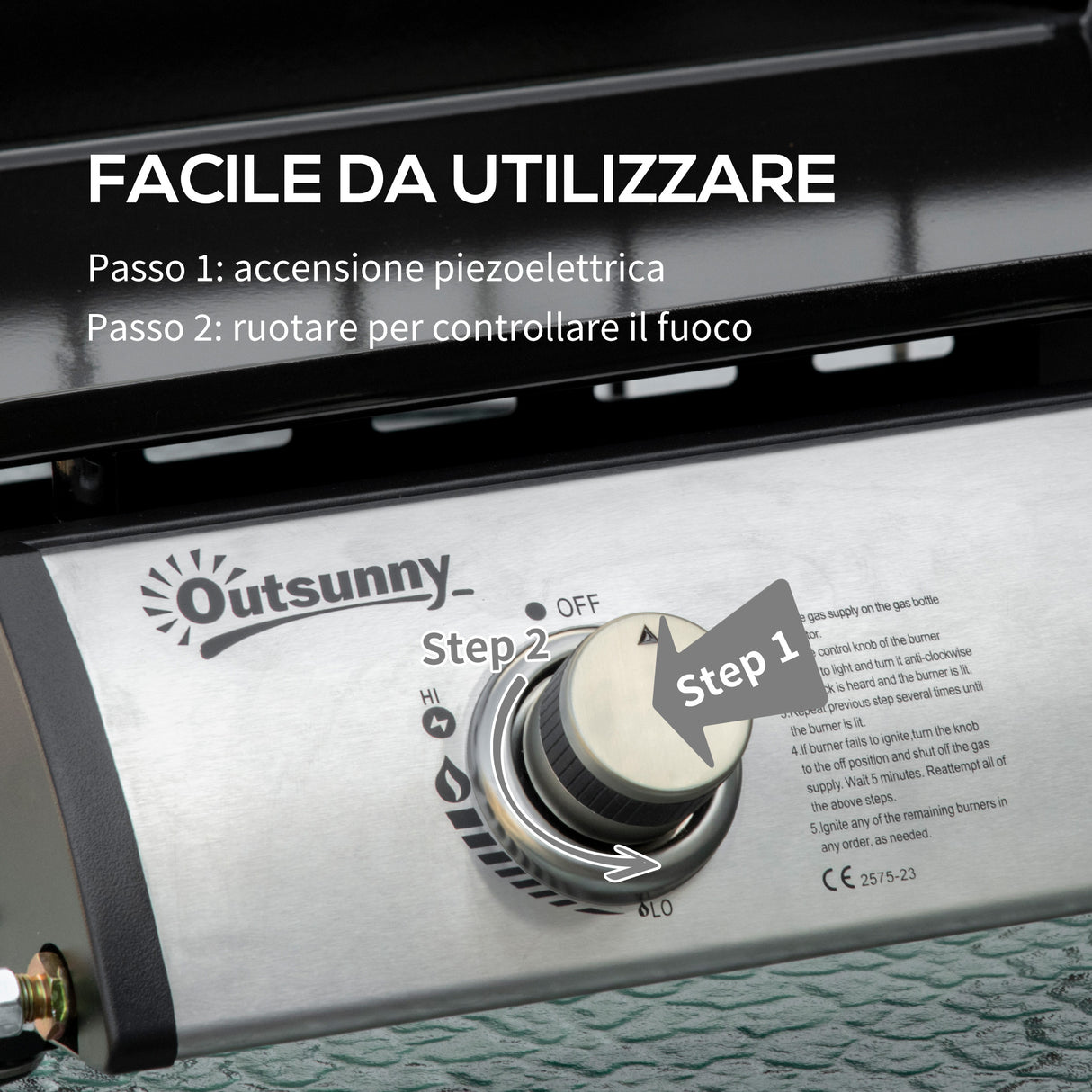 easycomfort easycomfort piastra barbecue a gas da tavolo con 2 bruciatori e potenza 6kw 48 5x46x21cm nero