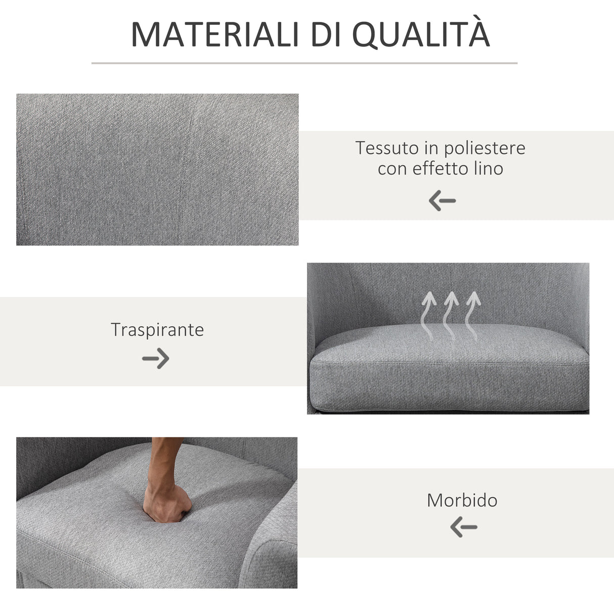 easycomfort easycomfort poltrona moderna imbottita con seduta profonda poltroncina da camera e soggiorno 75x72x74cm grigio
