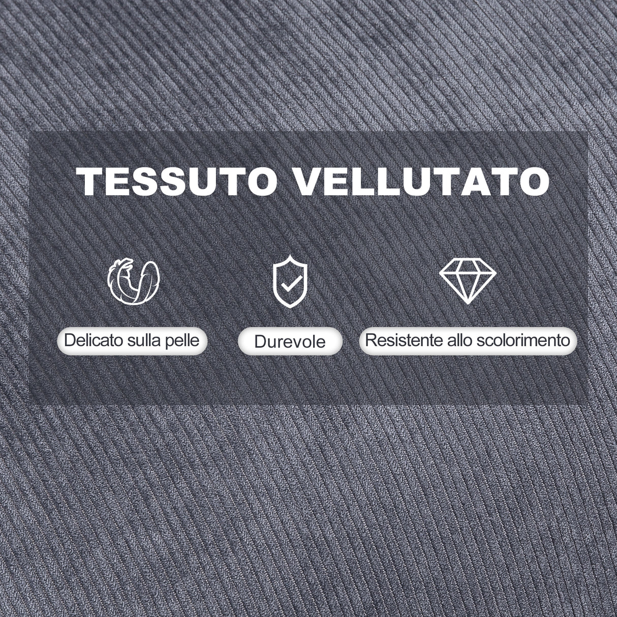 easycomfort easycomfort poltrona relax reclinabile con pouf poggiapiedi in velluto a costine grigio