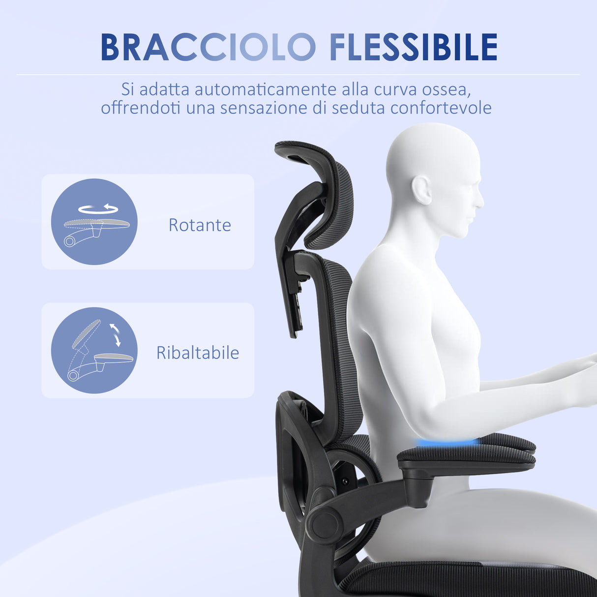 easycomfort easycomfort sedia da ufficio ad altezza regolabile con inclinazione e supporto lombare 62x58x120 133 cm nera