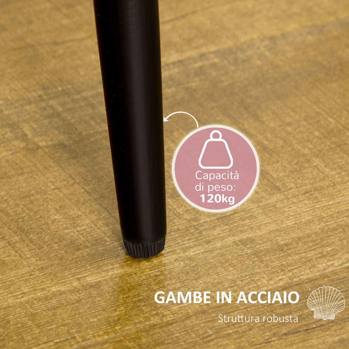 easycomfort easycomfort set 2 sedie da pranzo in velluto imbottite con gambe in metallo rosso